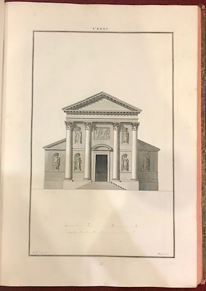 Ottone Maria Calderari Disegni e scritti d'architettura... Volume primo (e Volume secondo) 1808-1815 (al colophon del secondo volume 'Venezia, dalla Tipografia di Alvisopoli 1817') Vicenza Tipografia Paroni 